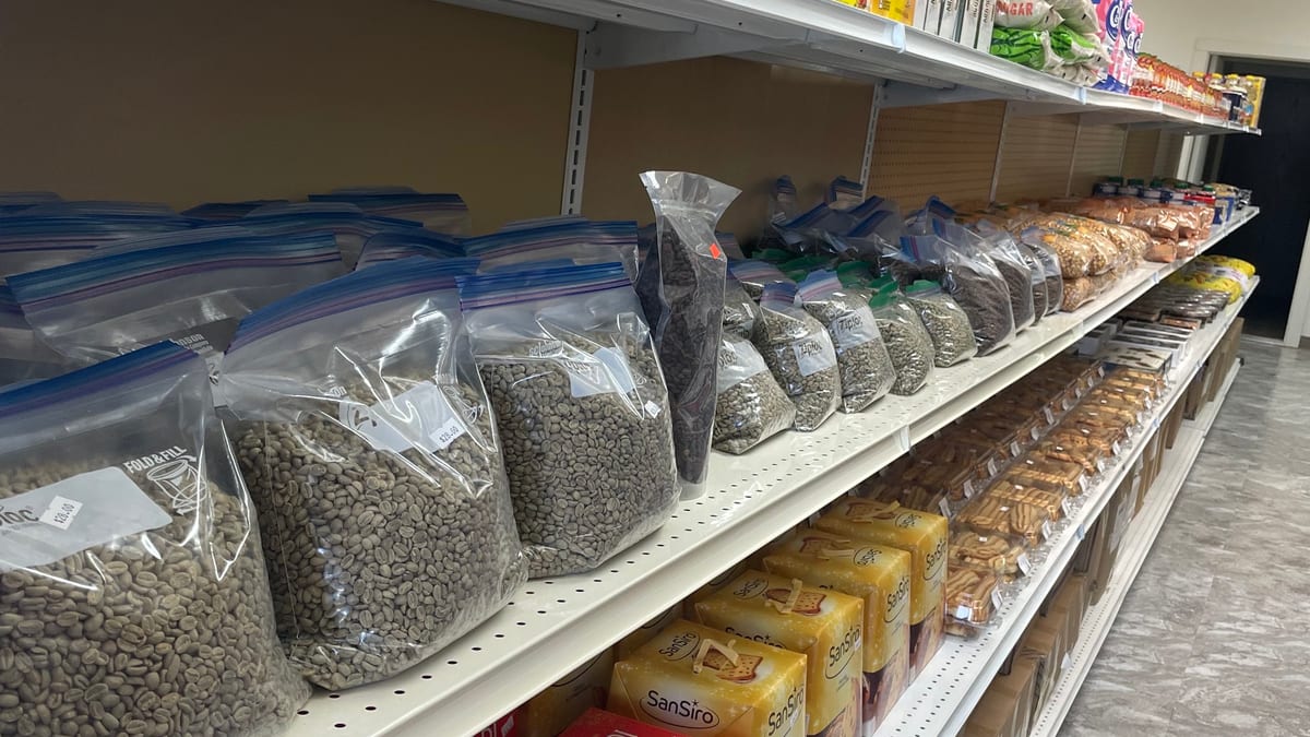Ethiopian green coffee beans